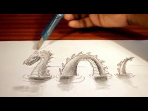 480x360 How To Draw An Amazing Painting - 3d Dragon Drawing