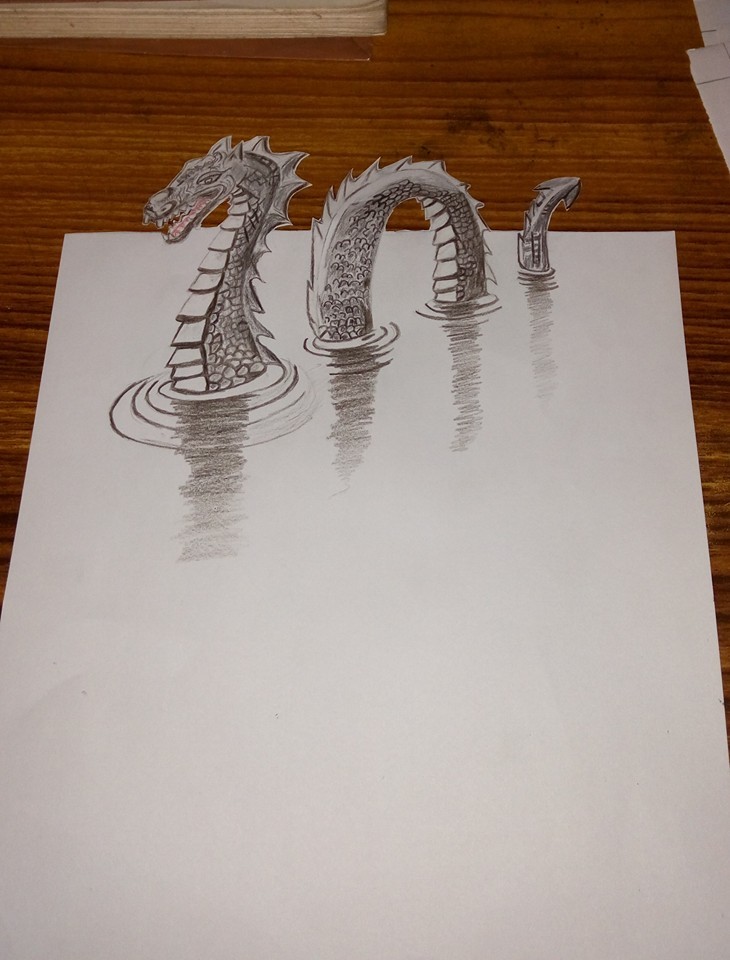 730x960 How To Make Drawing Of A Dragon Steemit - 3d Dragon Drawing