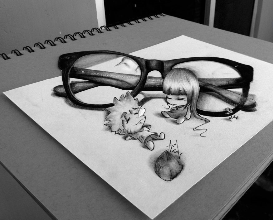 875x706 Drawing - 3d Drawing