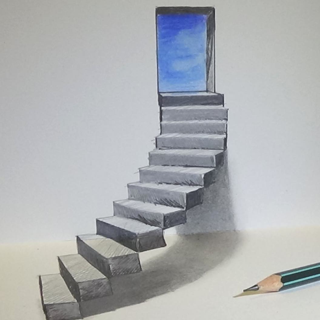 1056x1056 Beautiful Drawings - 3d Drawing