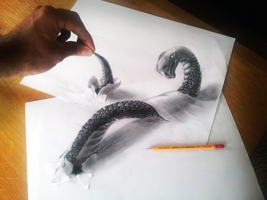 900x675 Hyper Realistic Optical Illusion Drawings - 3d Drawing