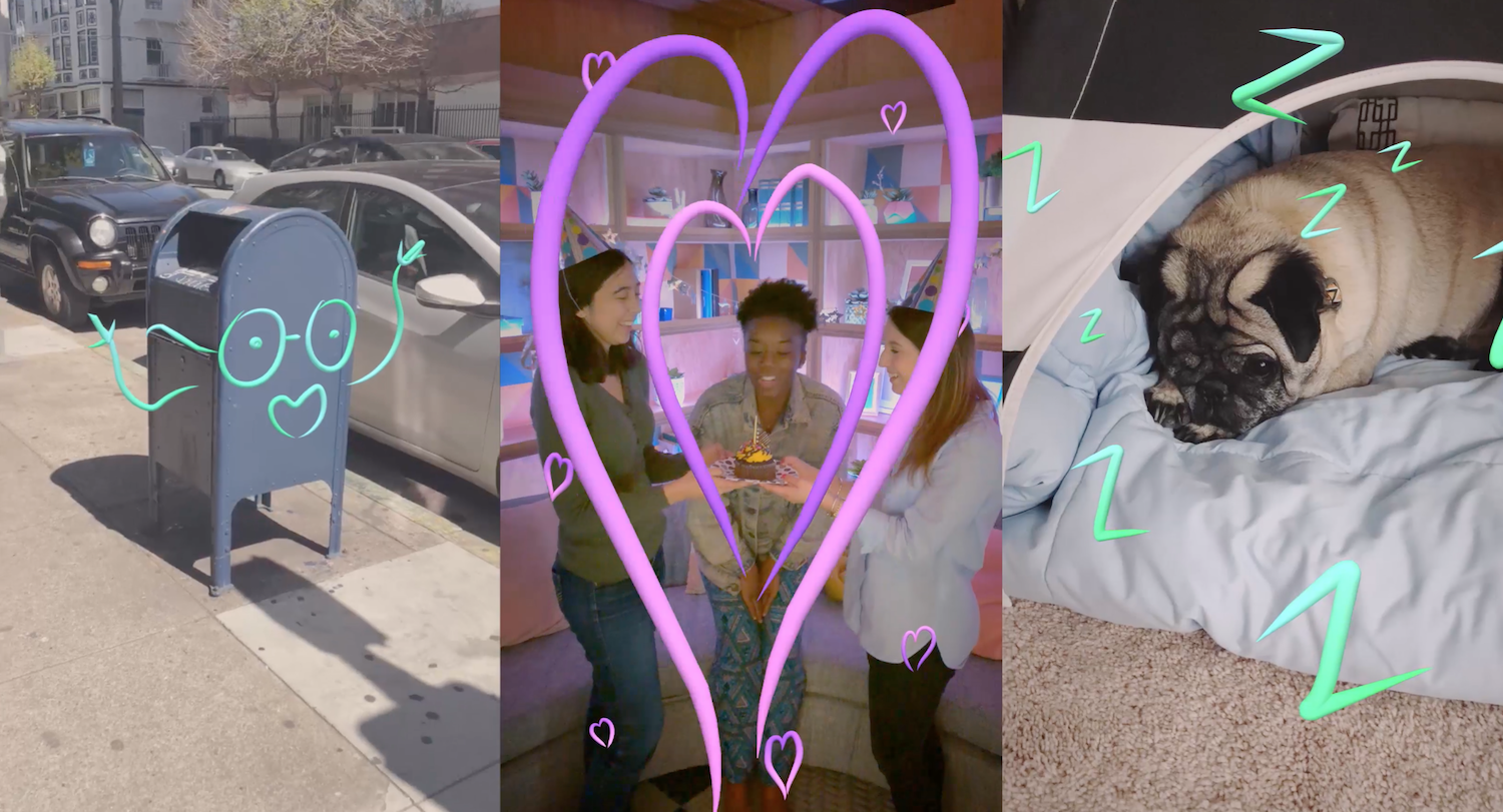 1500x811 facebook stories adds funky ar drawing and instagram's boomerang - 3d Drawing Drawing