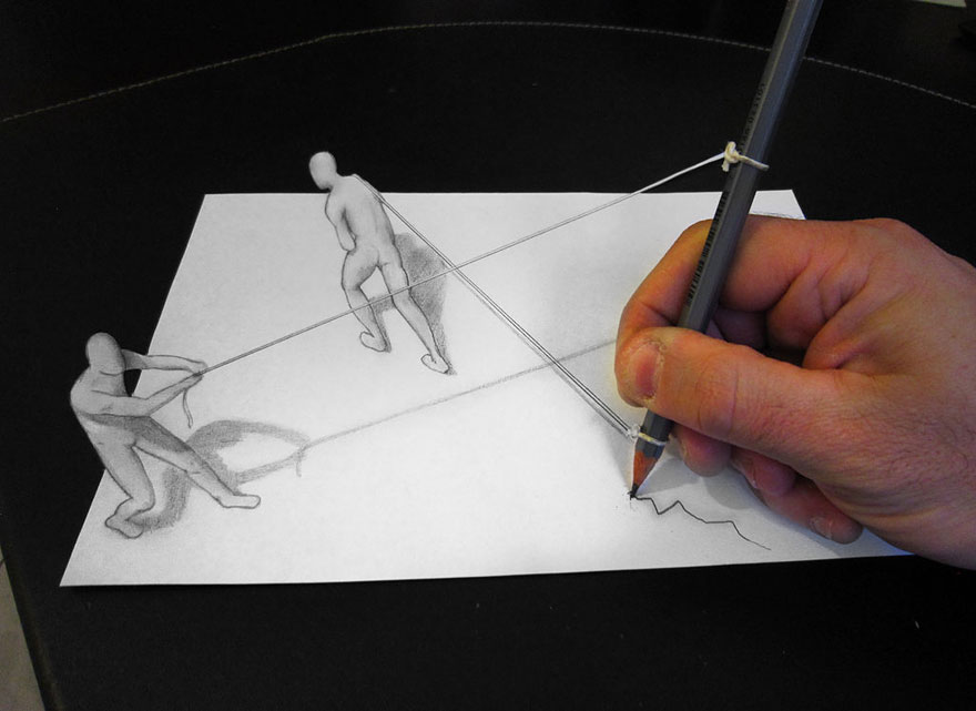 880x641 Pencil Drawings - 3d Drawing Drawing