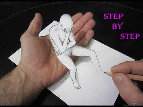 480x360 trick art how to draw drawing tutorial - 3d Drawing Drawing