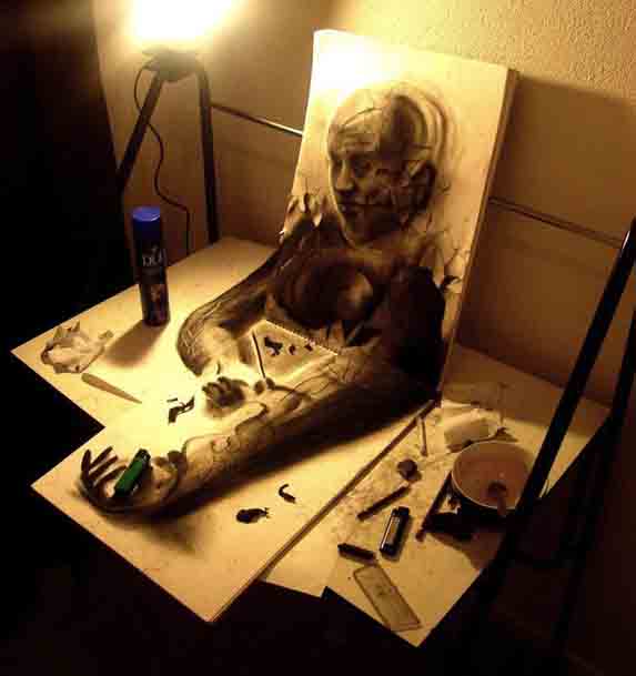 573x609 Easy Drawings On Paper Drawings On Paper - 3d Drawing Easy