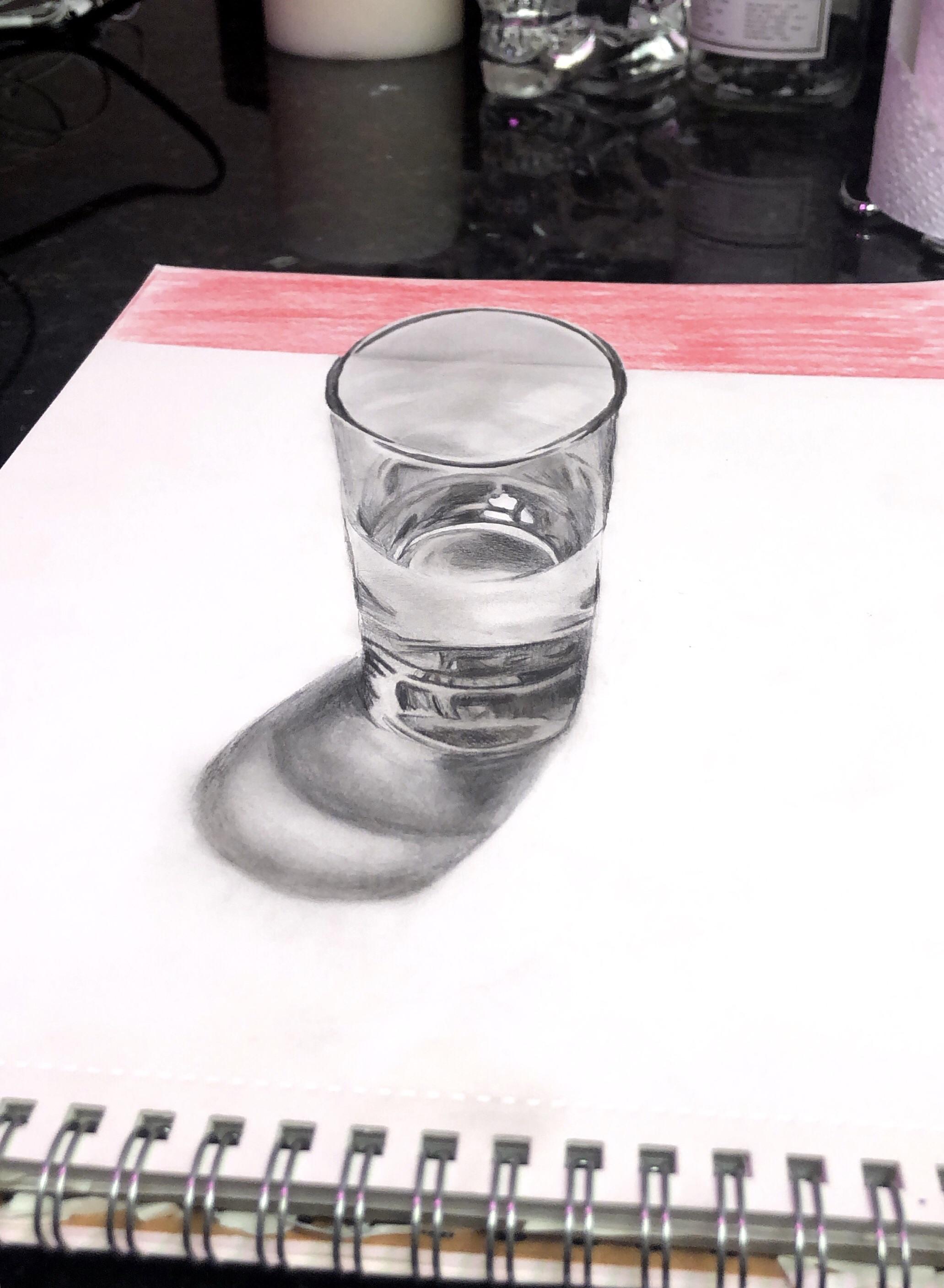 3d Drawing Glass Of Water at PaintingValley.com | Explore collection of