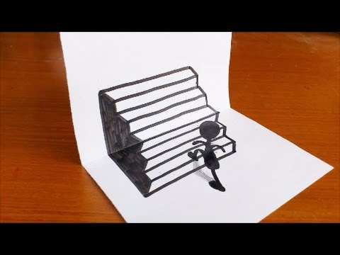 480x360 Easy Drawings On Paper Step - 3d Drawing Images