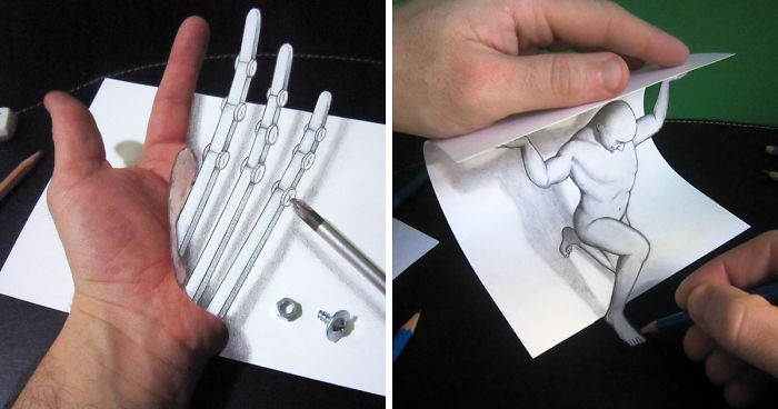 700x368 Italian Artist Brings His Drawings To Life - 3d Drawing On Paper