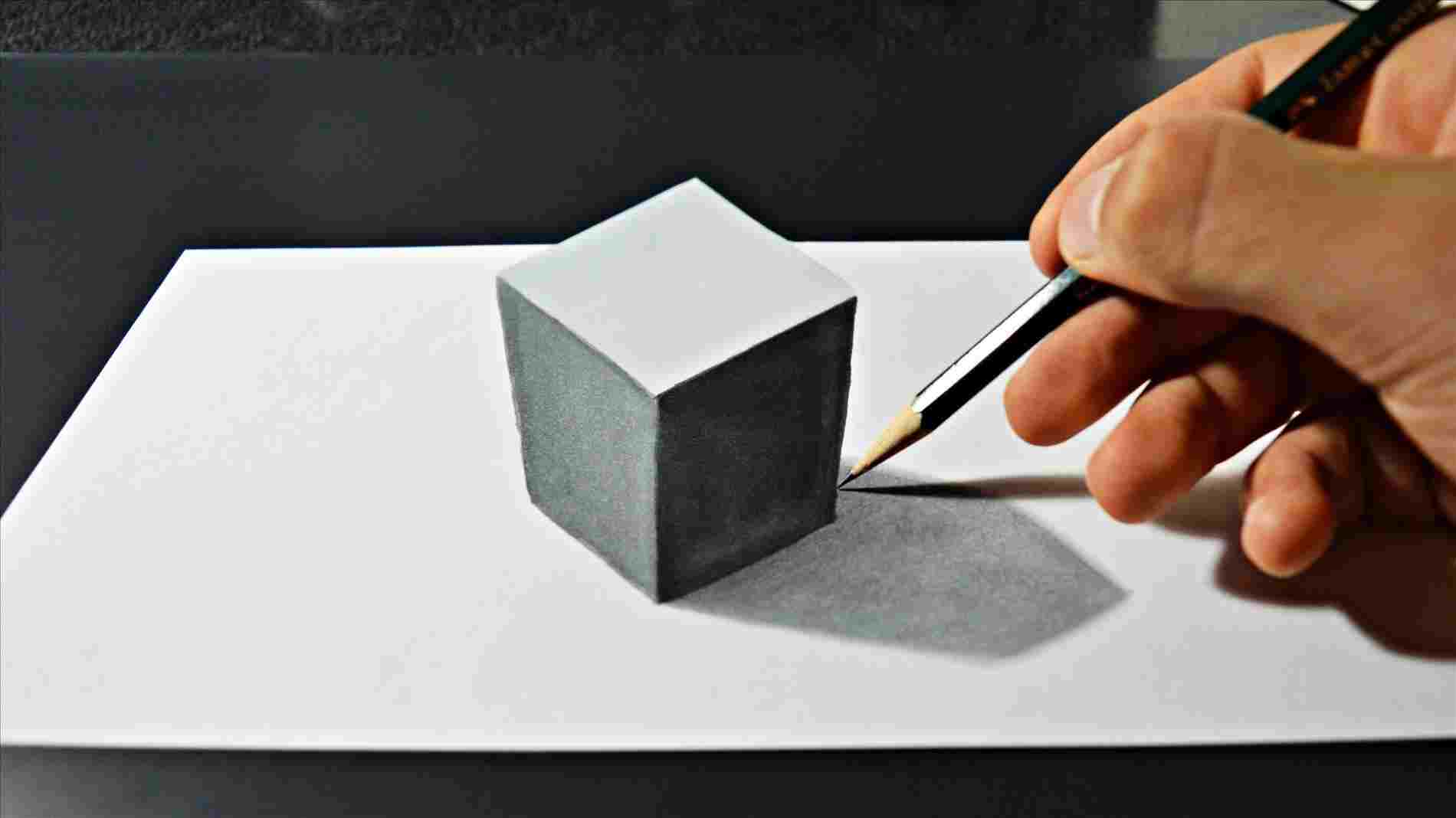 3d Drawing On Paper at PaintingValley.com | Explore collection of 3d ...