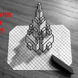 320x320 Buildings On Grid Paper! Steps - 3d Drawing Paper