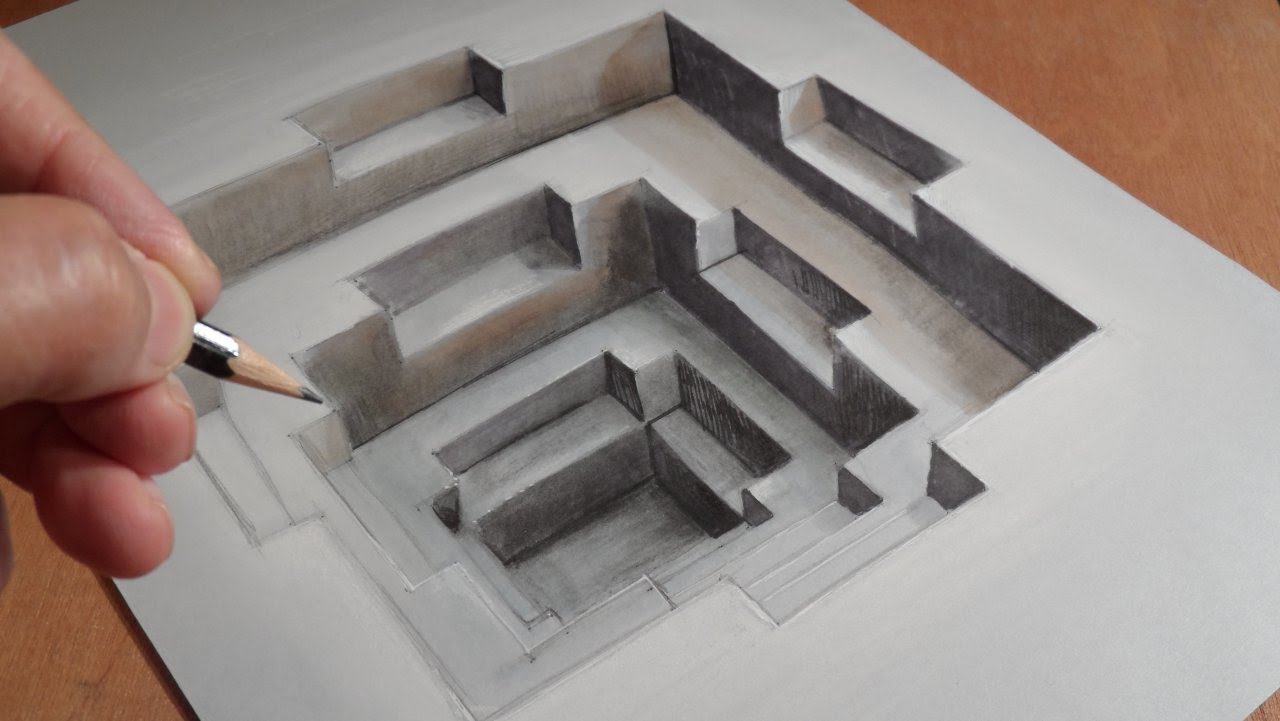 1280x721 easy illusions drawings - 3d Drawing Pictures