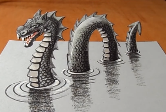 547x371 How To Draw A Dragon Easy Step - 3d Drawing Pictures