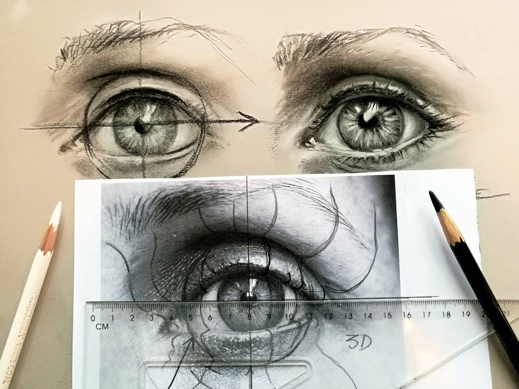 1032x774 Drawing The Eye - 3d Eye Drawing