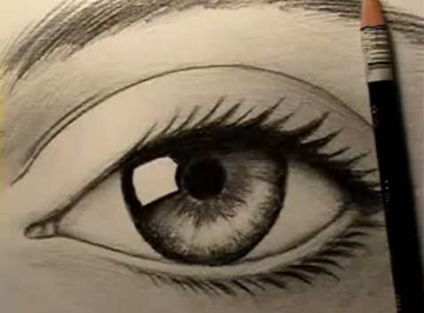 477x353 How To Draw A Very Realistic Eye - 3d Eye Drawing