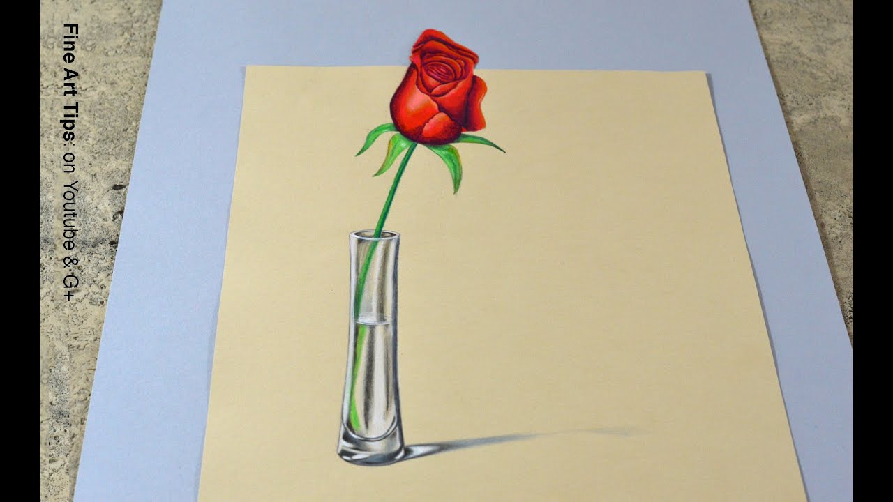1280x720 the secret technique for drawings! - 3d Flower Drawing
