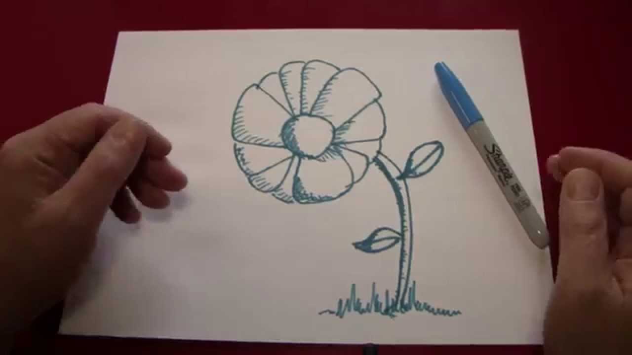 1280x720 How To Draw A Beautiful Flower - 3d Flower Drawing