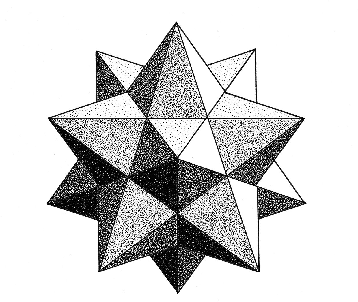 1240x1047 Dotwork + Geometric On Behance Khudozhestvennye Risunki Dibujo - 3d Geometric Drawing