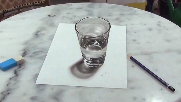 3d Glass Drawing at PaintingValley.com | Explore collection of 3d Glass ...