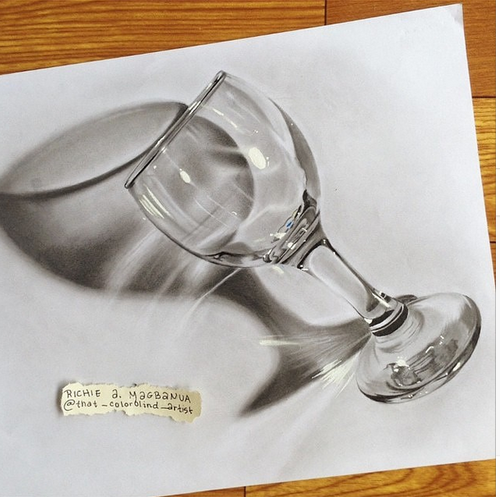 500x497 Beautiful Drawings - 3d Glass Drawing