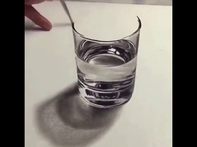 3d Glass Of Water Drawing at PaintingValley.com | Explore collection of ...