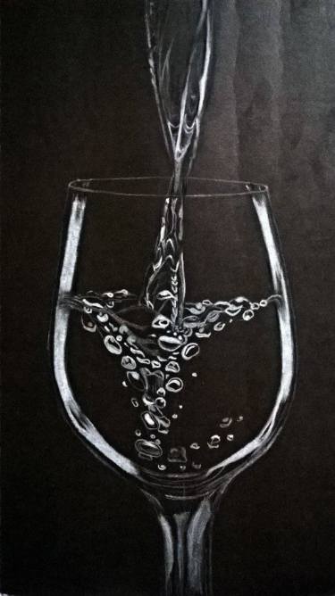 375x668 Sketch - 3d Glass Of Water Drawing