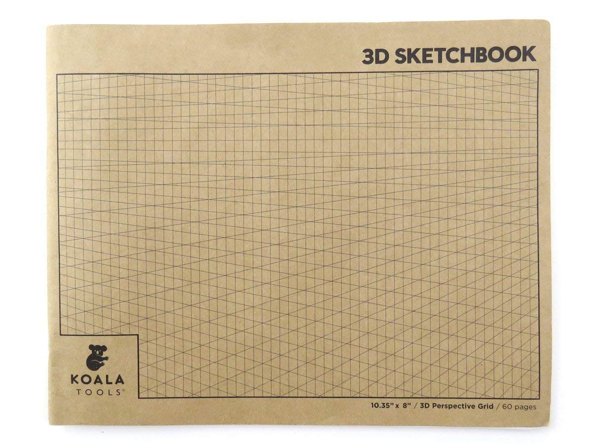 1200x900 perspective grid notebook arts, crafts sewing - 3d Grid Drawing