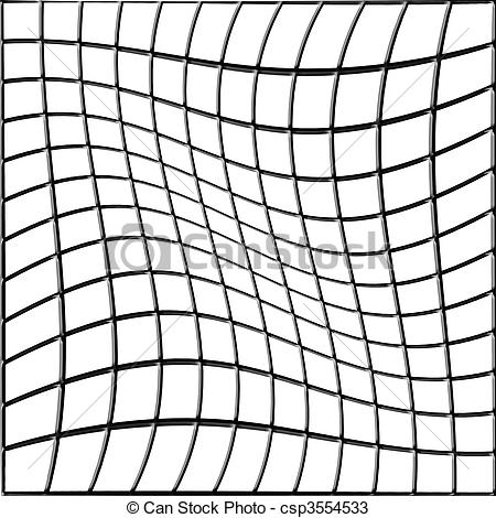 450x470 bent grid distorted bent fence grid on a white background - 3d Grid Drawing