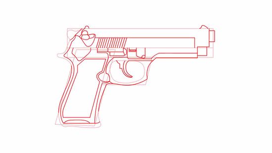 550x309 How To Draw A Gun Steps - 3d Gun Drawing