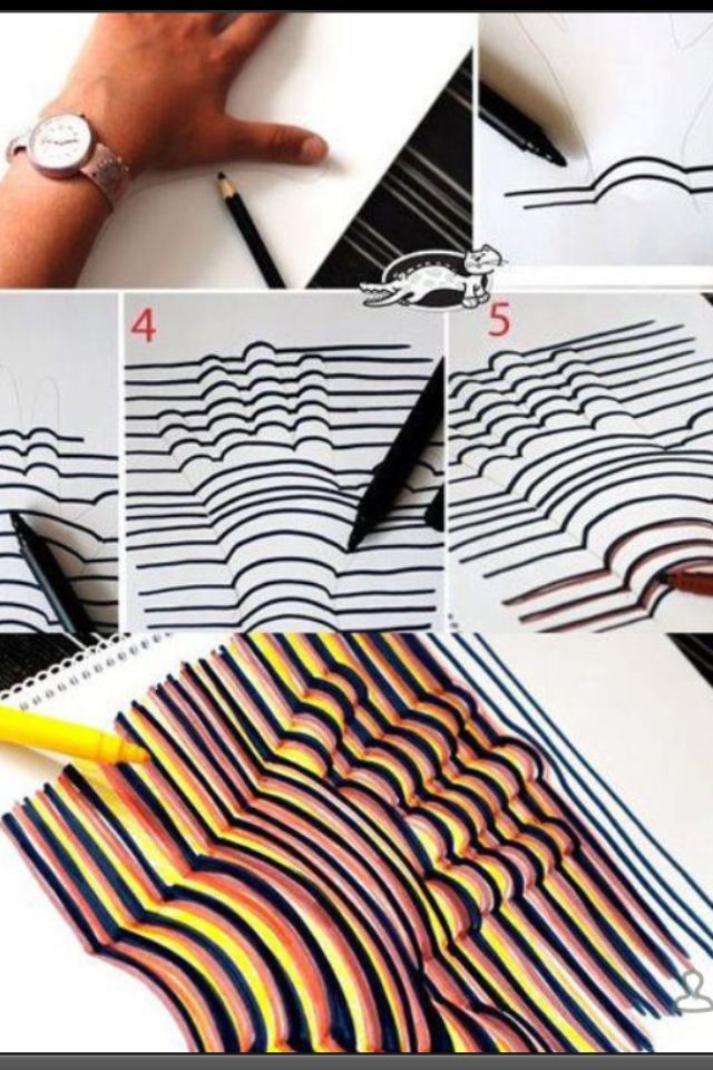 640x960 Hand Drawing Artsy Babysitting Activities, Art Activities - 3d Hand Drawing