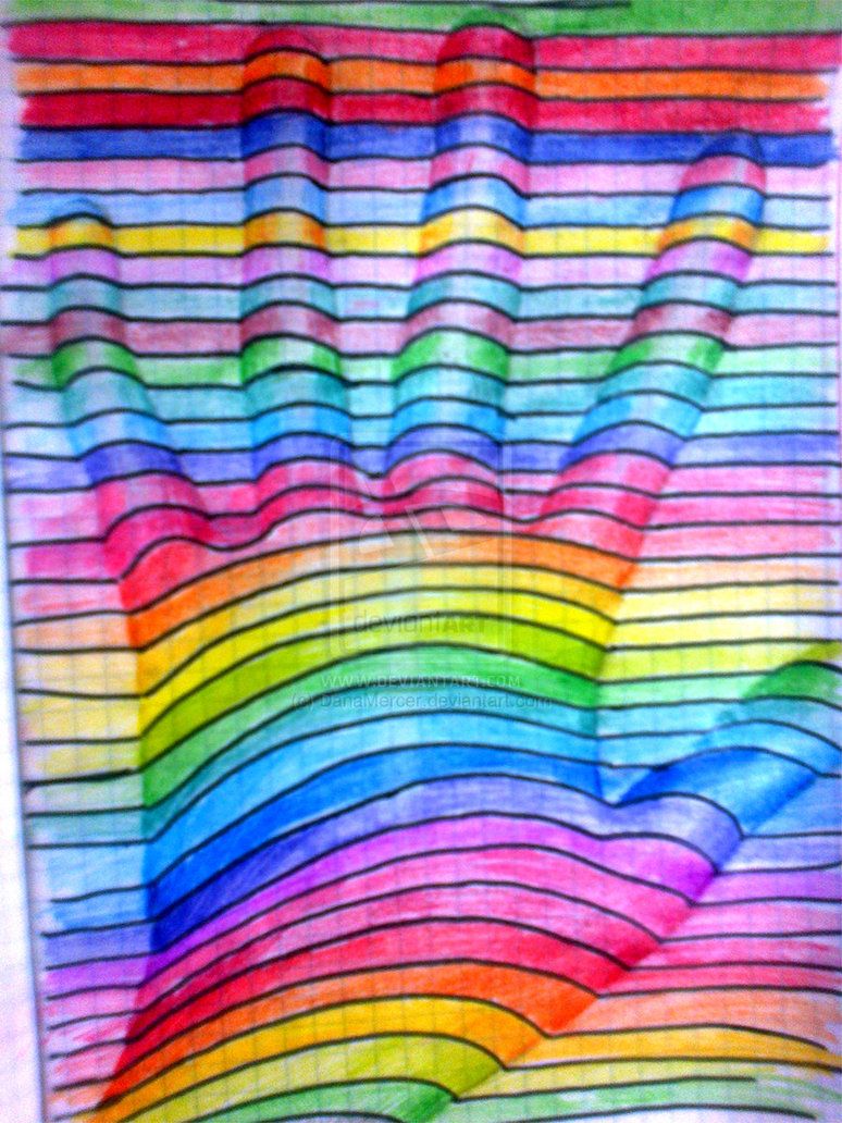 774x1032 Rainbow Hand - 3d Hand Drawing