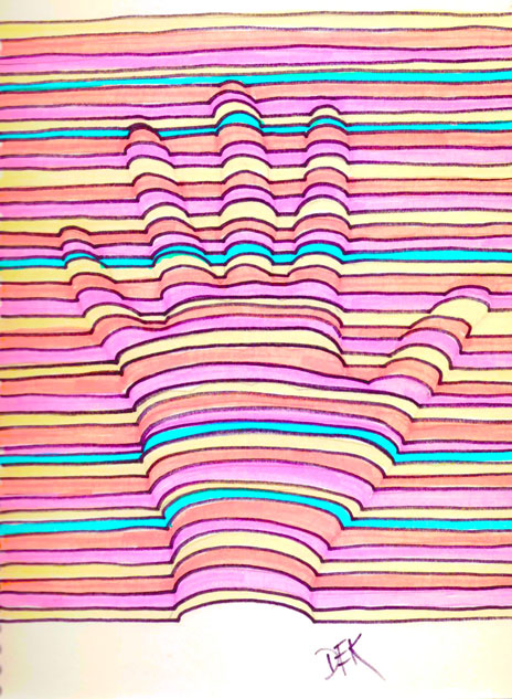 464x633 Optical Illusion Hand Picture - 3d Hand Drawing