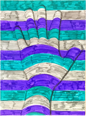 278x373 Optical Illusion Hand Picture - 3d Hand Drawing