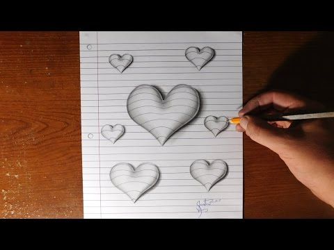 480x360 How To Draw Hearts - 3d Heart Drawing