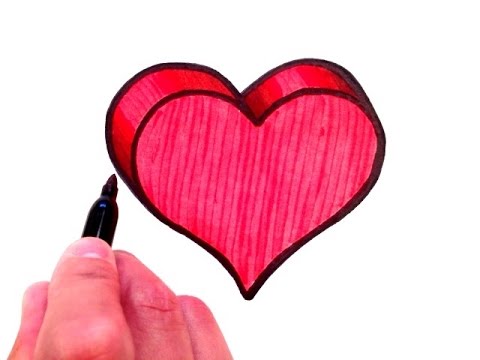 480x360 How To Draw A Heart - 3d Heart Drawing