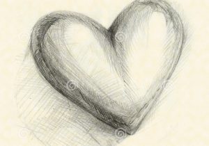 300x210 Pencil Sketch Of Heart Drawing Heart With Charcoal Pencils - 3d Heart Drawing