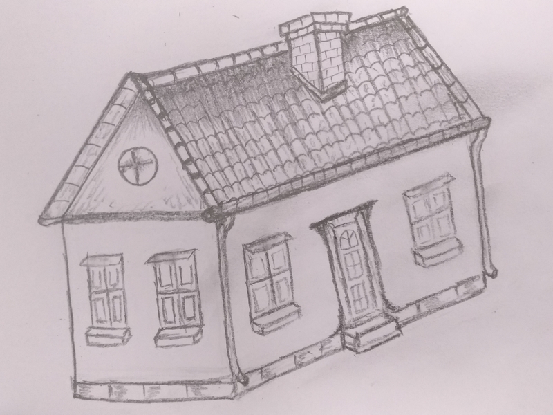 800x600 Draw A House - 3d House Drawing