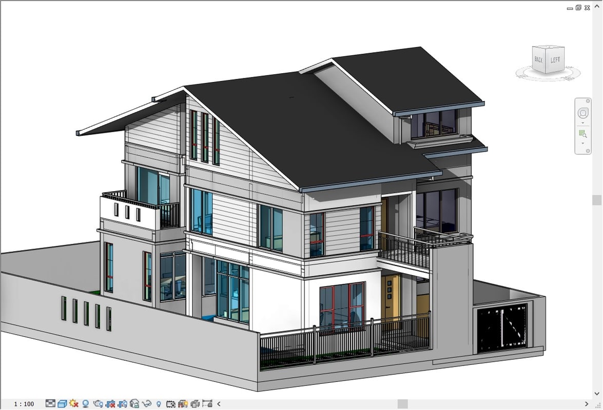 1175x800 House Drawings Model - 3d House Drawing