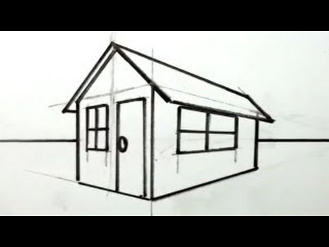 480x360 How To Draw A House In For Kids - 3d House Drawing