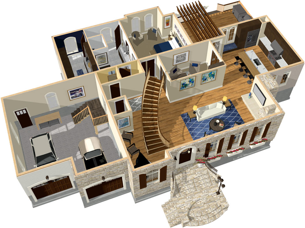 3d House Drawing at PaintingValley.com | Explore collection of 3d House