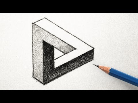 480x360 how to draw an optical illusion triangle the easy way - 3d Illusion Drawing