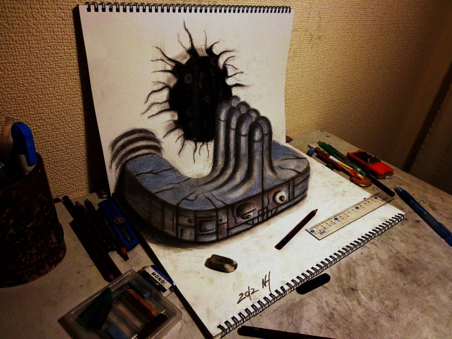 900x675 stunning optical illusion drawings top design magazine - 3d Illusion Drawing