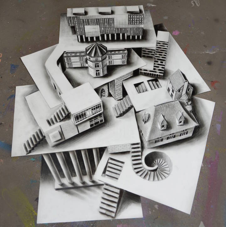 721x726 new optical illusion drawings - 3d Illusion Drawing