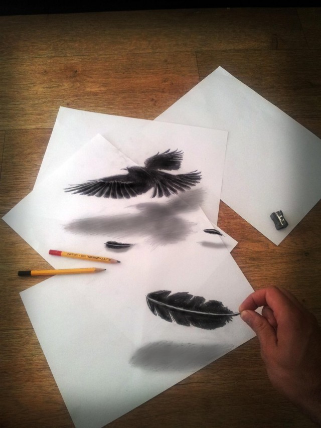 640x853 illusion drawings - 3d Illusion Drawing