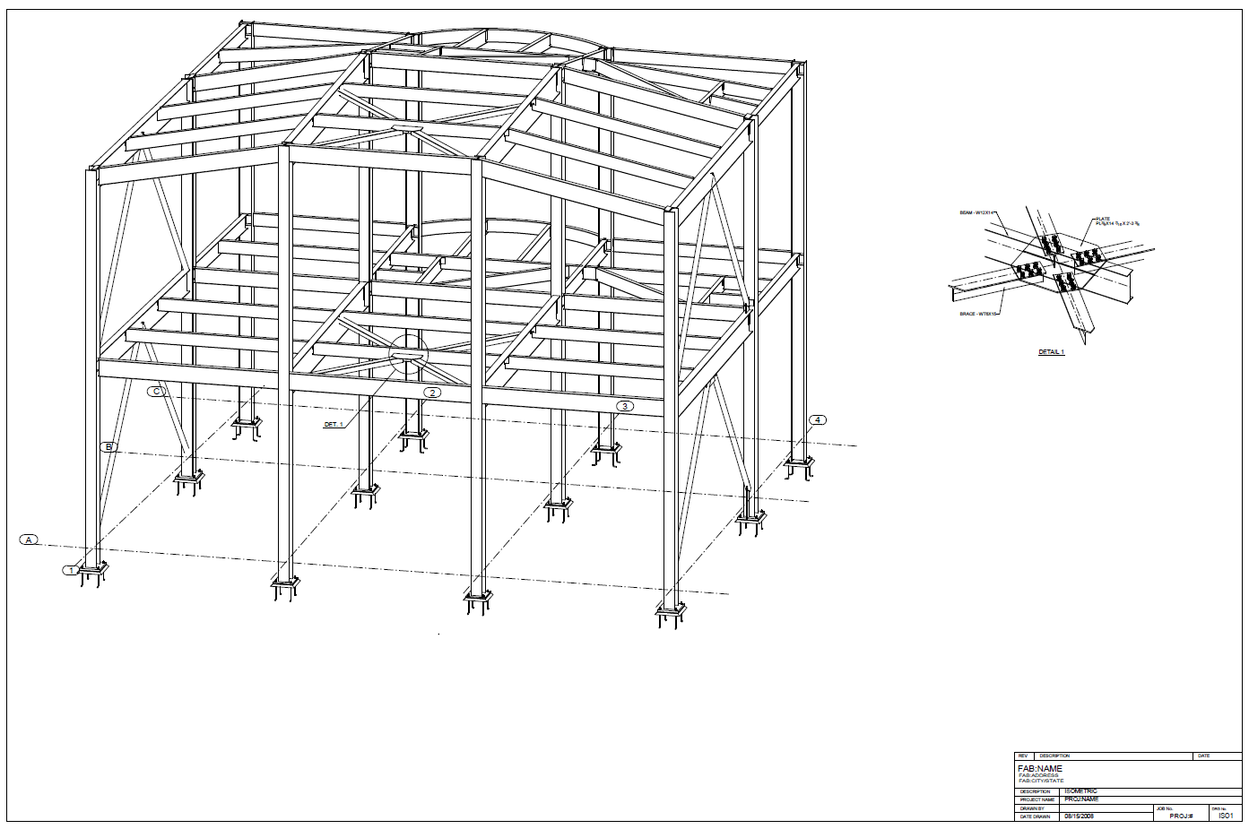 1393x925 Example Isometric Drawing Tekla User Assistance - 3d Isometric Drawing