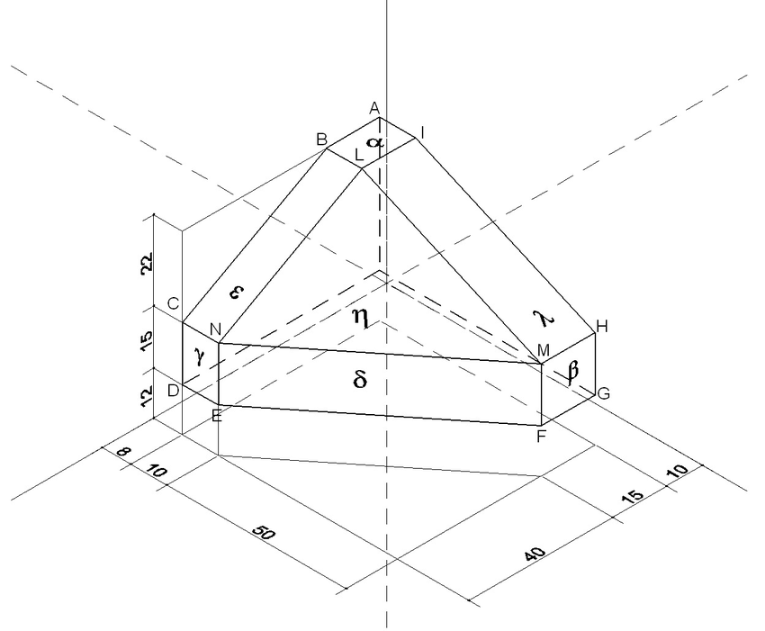 850x701 Isometric Projection For The Control Of The Space Download - 3d Isometric Drawing