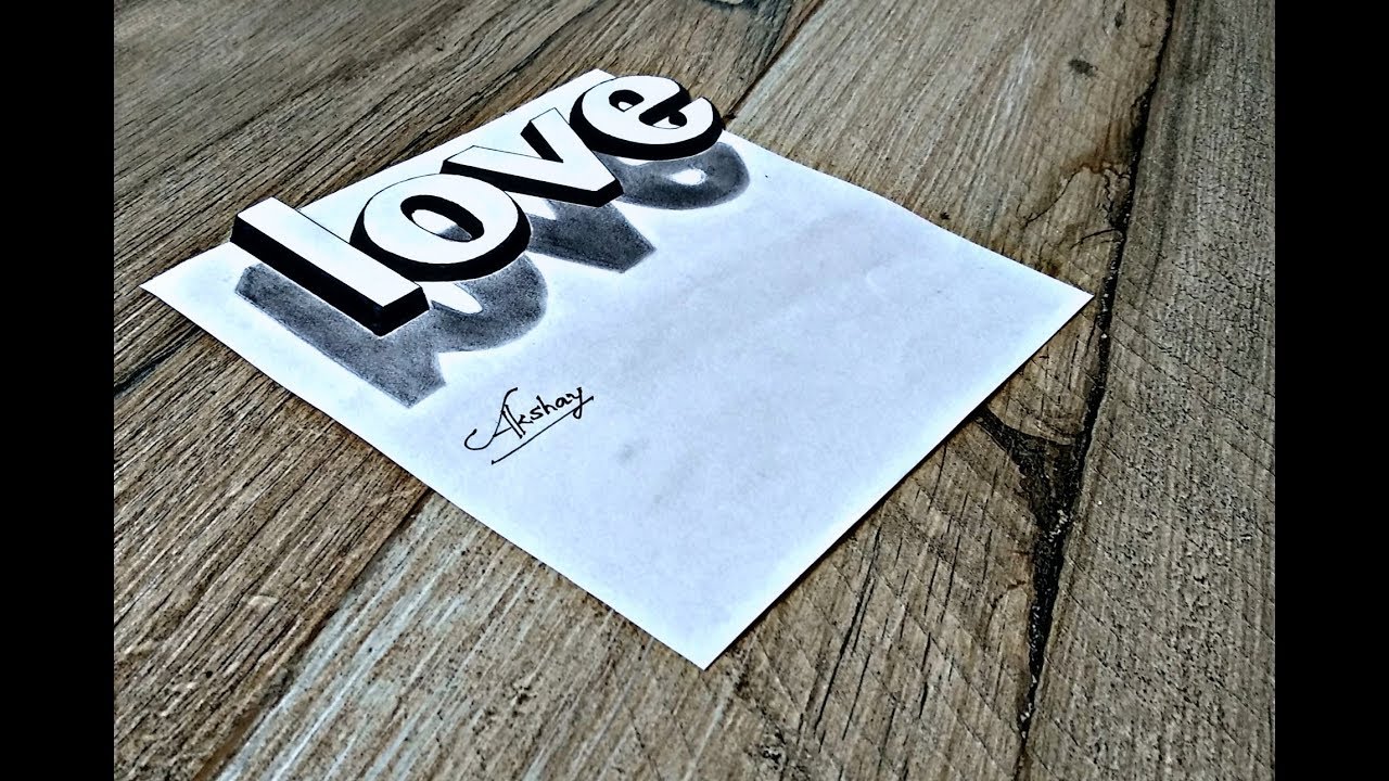 1280x720 drawing a word love how to draw love drawing art maker - 3d Love Drawing