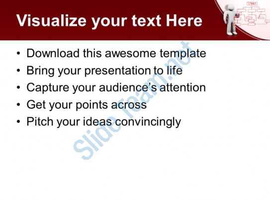 543x403 man drawing organization chart business powerpoint templates - 3d Man Drawing