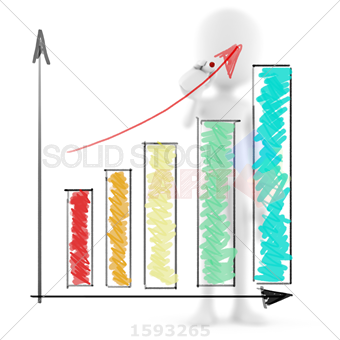 340x340 stock photo of man business man drawing a graph - 3d Man Drawing