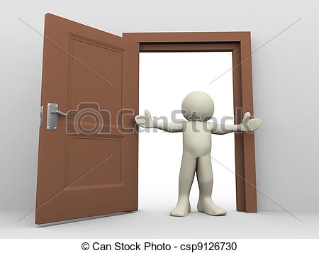 450x357 open door clipart man and open door drawing - 3d Man Drawing