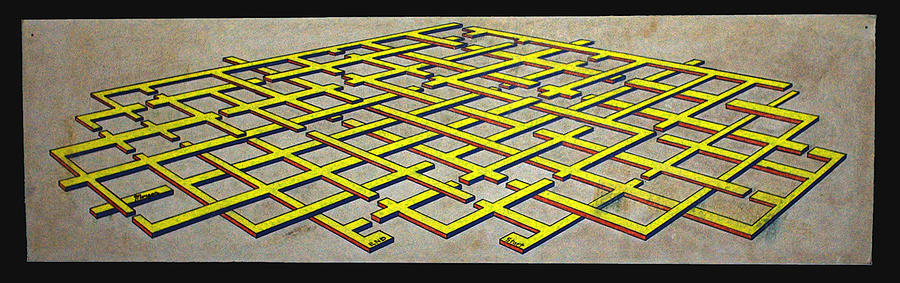 900x283 early work maze drawing - 3d Maze Drawing